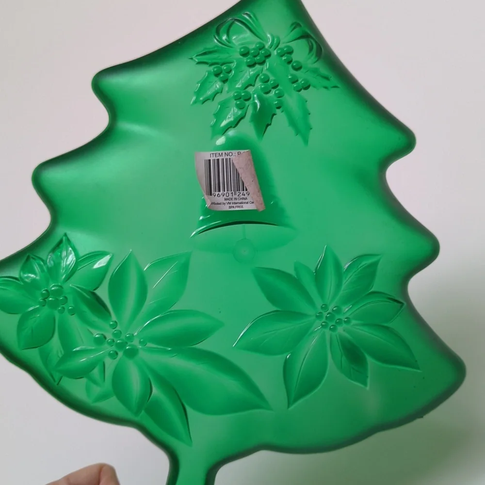 🆕 Holiday Tree & Snowman Decorative Serving Platters Set